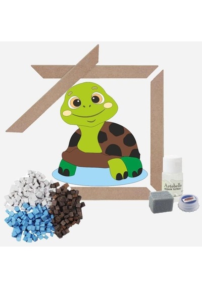 28 I Çocuk Ahşap Çerçeveli Seramik Mozaik Set 20x20 Cm