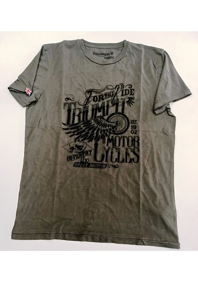 Motosiklet T-shirt TRİUMPH FOR THE RİDE BİSİKLET YAKA KISA KOL TSHİRT