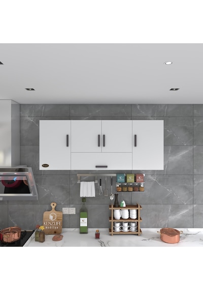 Kenzlife Hazır Mutfak Acus32 Byz 060 150 32 Mutfak Banyo Dolabı Kapaklı Raflı