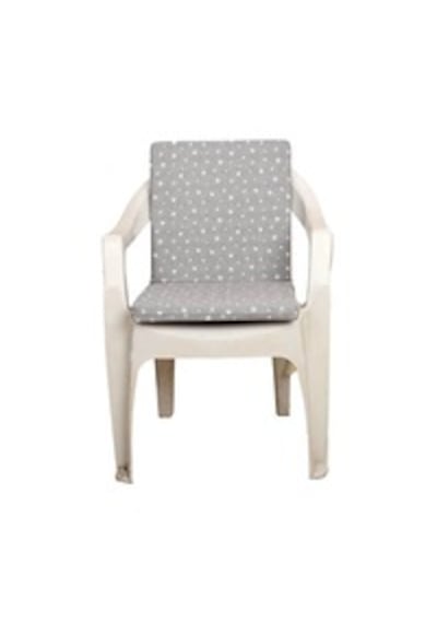 Sandalye Minderi İç Ve Dış Mekan Sırtlıklı Minder 40x40x4cm Gri