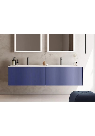 Orka Cube 160 Alt Modül + Lavabo Modul Mat Lacıvert Diğer Orka Cube 160 Alt Modül + Lavabo Modul Mat Lacıvert Diğer