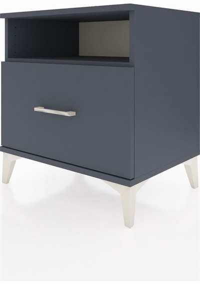 Hyperion Komodin Tek Raflı Tek Çekmeceli 60x44x64 Antrasit-antrasit Antrasit