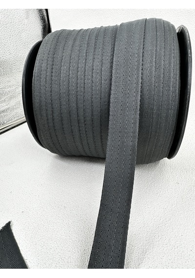 2.5 Cm Dokuma Şerit-5 Metre-koyu Gri