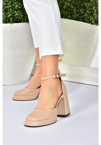 Fox Shoes Ten Kalın Platform Topuklu Kadın Ayakkabı M404100809
