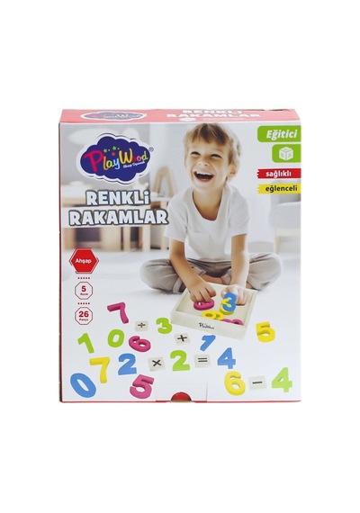 Ony-401 Ahşap Renkli Rakamlar 26 Parça -onyıl Oyuncak Aklby-bsva58
