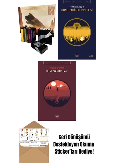 Dune Serisi Kutu Set 6 Kitap Ciltli + Dune Rahibeler Meclisi + Dune Sapkınları