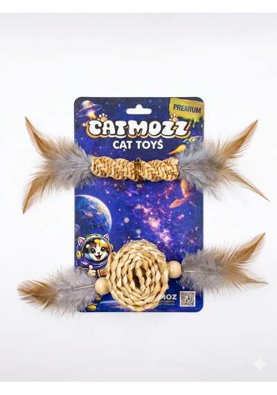 Catmozz Premium Doğal Örgü&doğal Hasır Oyuncak