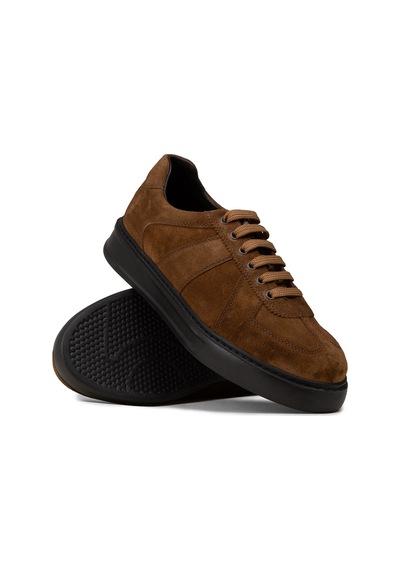 Deery Erkek Hakiki Süet Taba Renkli Sneaker Ayakkabı - 02017mtbap01 Taba