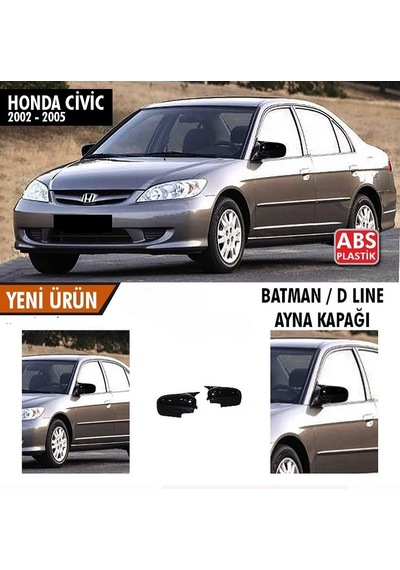 Honda Civic 2001-2006 Vtec2 Siyah Batman Ayna Kapagı