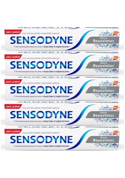 Sensodyne Ekstra Beyazlatıcı Diş Macunu 5 X 75 Ml Beyazlatma