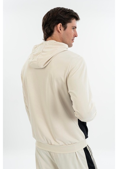 Maraton Boxy Erkek Kapüşonlu Bej Sweatshirt Bej