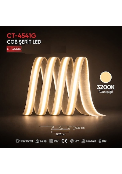 Cata Ct-4541g Cob Şerit Led Günışığı 5 Metre
