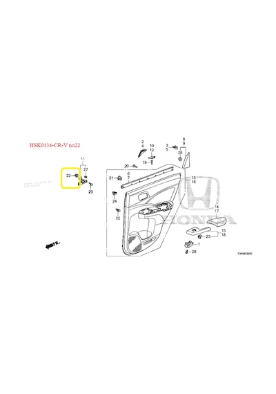 Honda Nissan Mazda Klips 90662Sb2003 62698-V7000 HSK0134