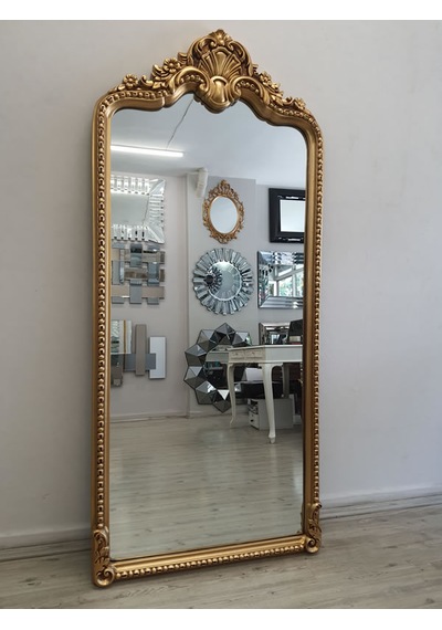 Ayna Denizi Princess Great Gold Model Altın Renk Dekoratif Boy Aynası Altın