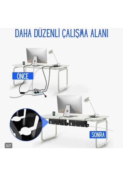 Masa Altı Kablo Toplayıcı Tepsi