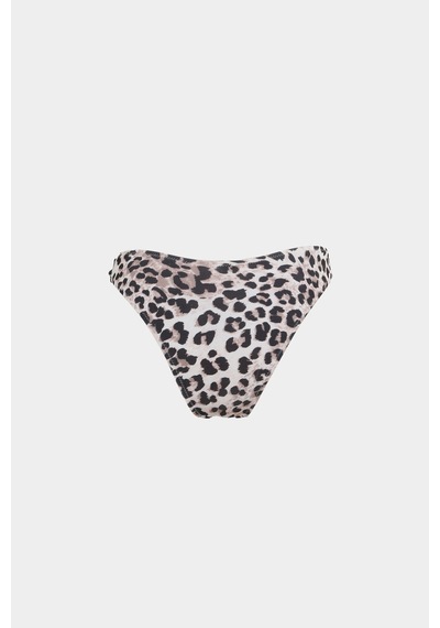 Açelyaokcu Premium Burgu Kenarlı Detaylı Frıgg Fit Kadın Bikini Altı Leopar