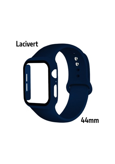 Ally Apple Uyumlu  Watch 4-5-6 44 MM Silikon Kordon Kayış Ve Ekran Koruyu