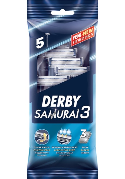 Derby Samurai3 Kullan-At Tıraş Bıçağı 5'li