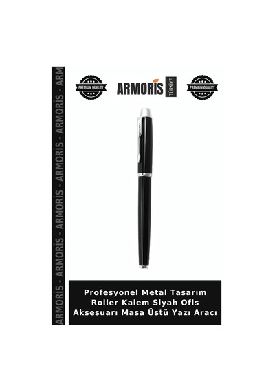 Profesyonel Metal Tasarım Roller Kalem Siyah Ofis Aksesuarı Masa Üstü Yazı Aracı Çok Renkli