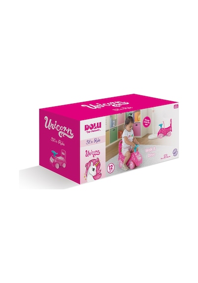 Dolu Unicorn Bingit Pedalsız Araba Pembe 2522