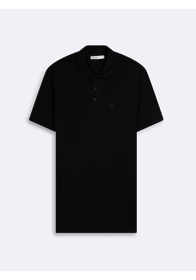 LTB Basic Pike Polo Yaka Siyah T-shırt
