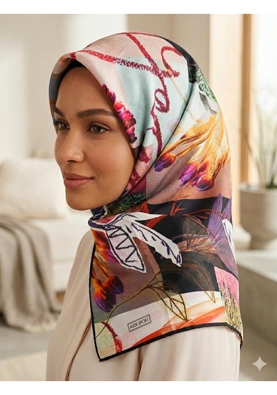 Sport Polyester Twill Eşarp -7437797-911 Siyah