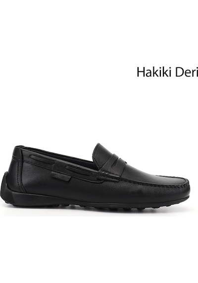 Diğer Erkek Siyah Rok Hakiki Deri Loafer Ayakkabı Ddma71201647