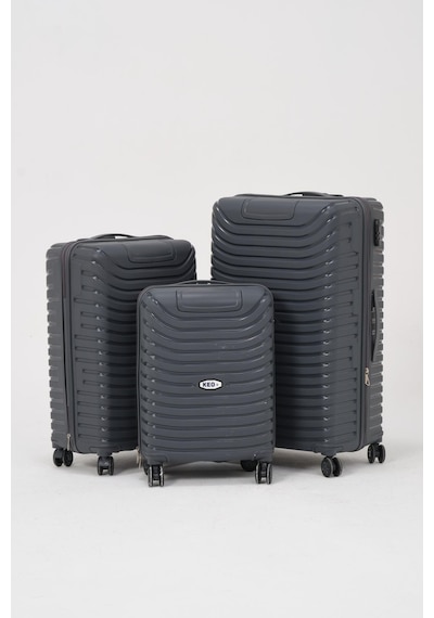 Keo-plus Gri 3 Lü Set Silikon Kırılmaz Pp Valiz Çok Renkli