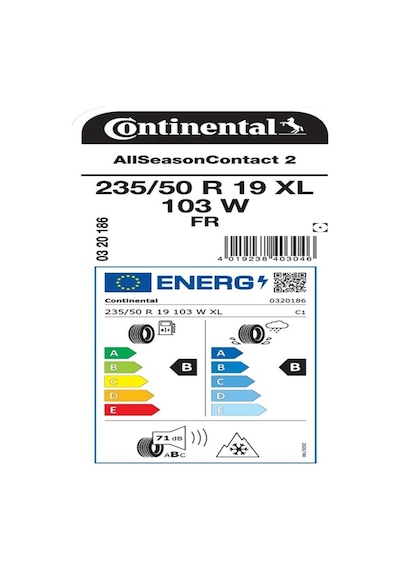 Continental 235/50 R19 103w XLfr Allseasoncontact2 Dört Mevsim Lastiği 2026