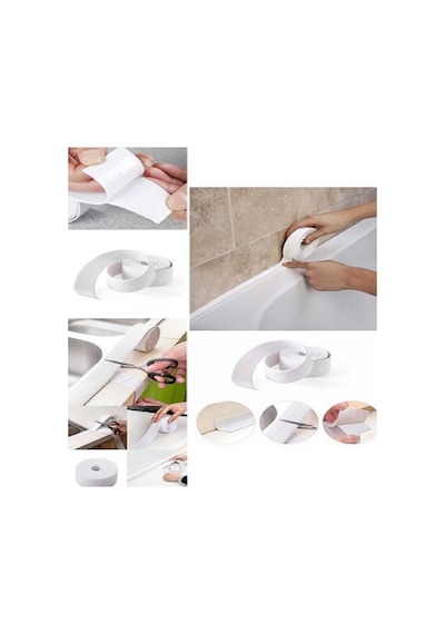 Biterse Beyaz Su Sızdırmaz Lavabo Kenar Bandı (Kutusuz)(3.2M) Beyaz