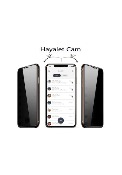 Apple Uyumlu   iPhone 11 Gizli Hayalet Privacy 5D Koruyucu Kırılmaz Cam (426139919)