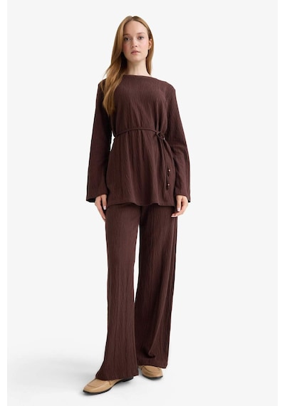 Defacto Wide Leg Geniş Bol Paça Pantolon F6368ax25aubn328 Kahve