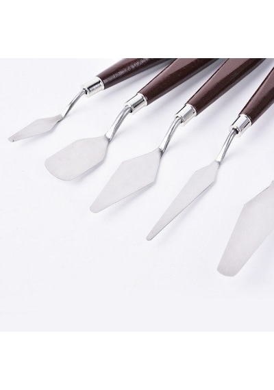 Metal Pasta Sıvama Spatula Seti 5 Parça Diğer
