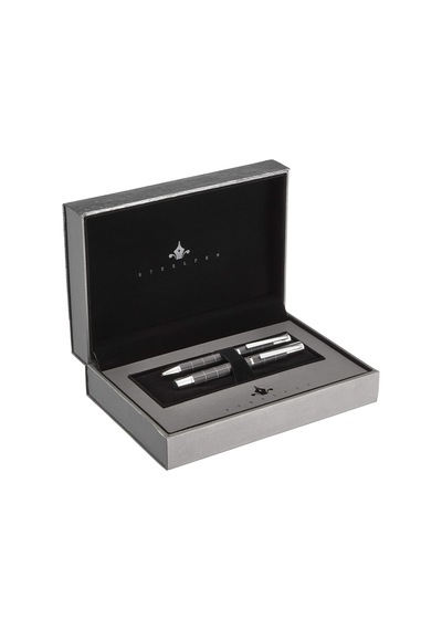 Steelpen Active Serisi 1001dt Slayt Siyah Dolma Kalem+tükenmez Kalem 165-Koyu Yeşil