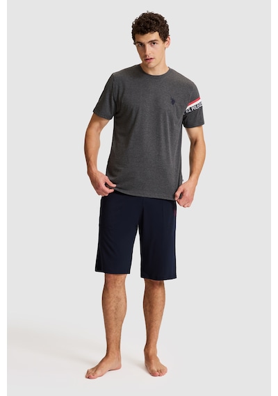 U.s. Polo Assn. Erkek Antrasit Melanj Pijama Takım 50326131-vr081