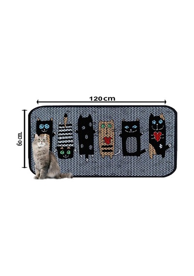 Aktunç Elekli Tuvalet Desenli Önü Kedi Kumu Paspası 60x120 Cm Desen 1