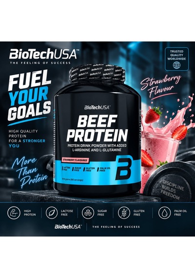 Biotechusa Beef Protein 1,8 Kg - Strawberry