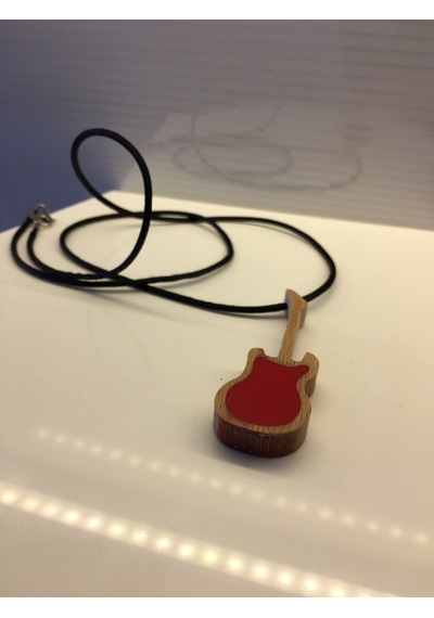 Gitar Epoksi Kolye Kırmızı