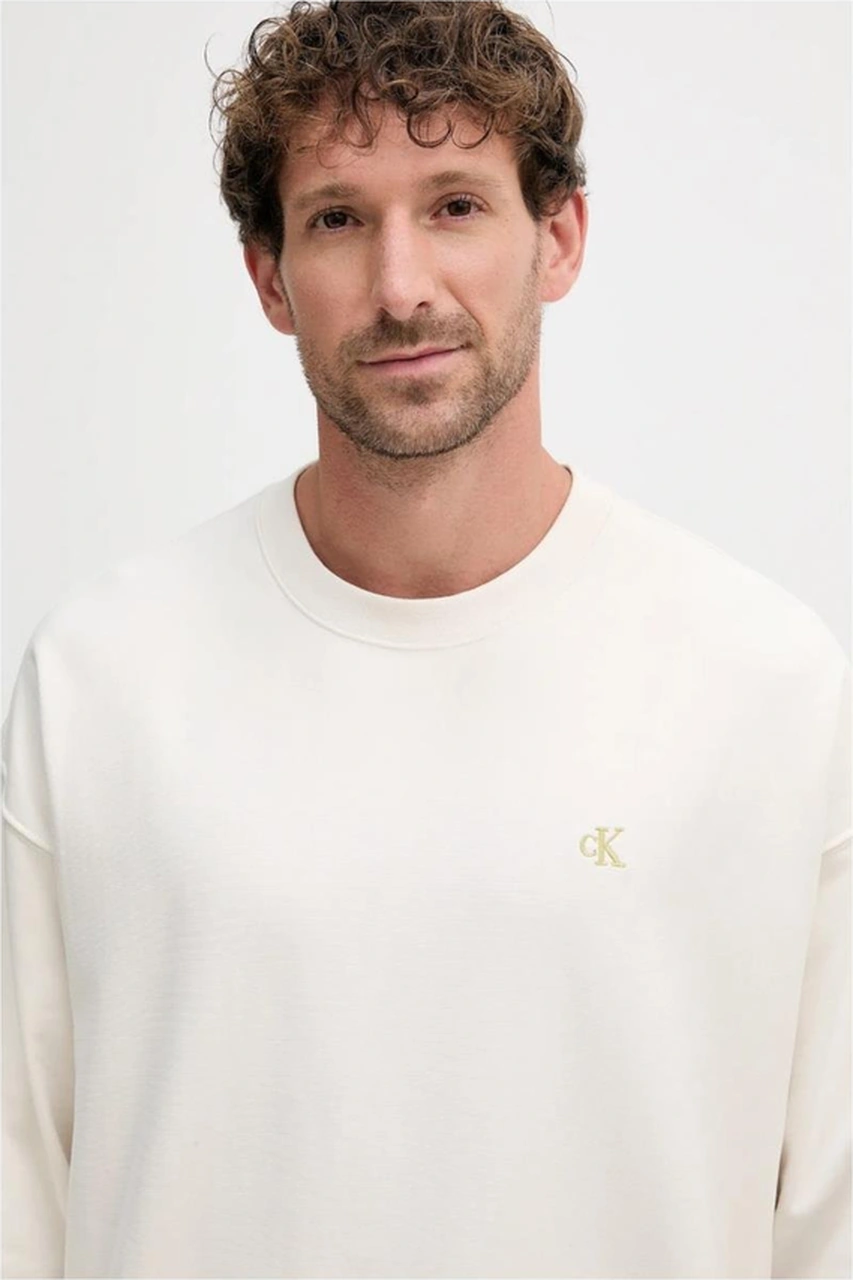 Calvin Klein Ck Lv04rc277g Premıum Terry Monogram Cn Erkek Sweatshirt-10211 Bordo