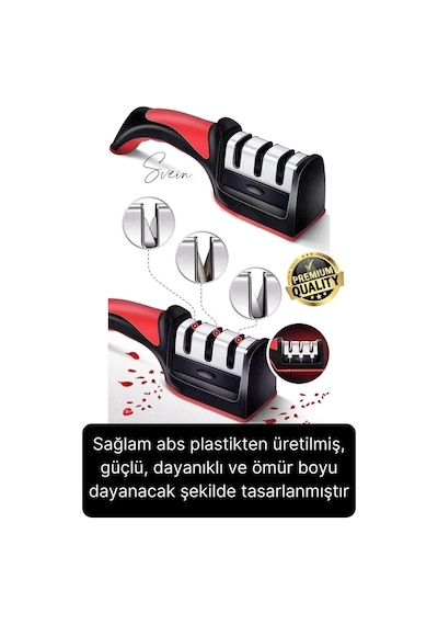Profesyonel Bileme Aleti 3 Açılı Aşamalı Çok Fonksiyonlu Elmas Seramik Tungsten Çelik El Bıçakları