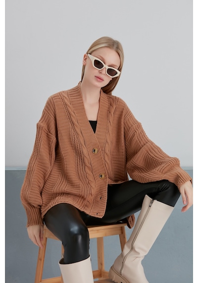 Alisa Kısa Hırka Camel