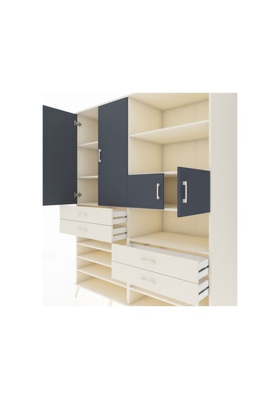 Kronos Gardrop 11 Raflı 4 Çekmeceli 4 Kapaklı 176x59x221 Aytaşı-antrasit/aytaşı Antrasit/aytaşı Kronos Gardrop 11 Raflı 4 Çekmeceli 4 Kapaklı 176x59x221 Aytaşı-antrasit/aytaşı Antrasit/aytaşı