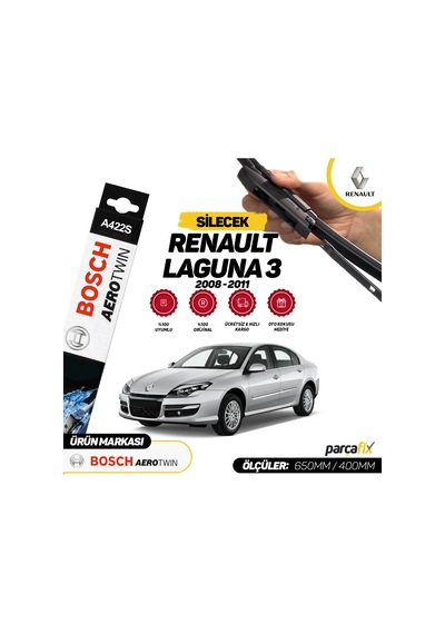 Renault Laguna 3 Bosch Aerotwin A422S Silecek Takımı 2008-2011