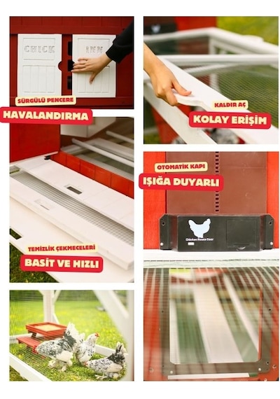 Mandu Ahşap Bahçeli Tavuk/kuş Kümesi Mini Çiftlik