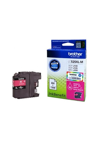 Brother Lc535xlm Magenta Kırmızı 1.300 Sayfa Kartuş Dcp-j105 Mfc-j200 Kdo
