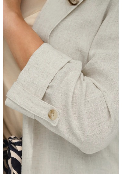 Only Kadın Onlsıesta Rahat Kalıp Keten Blazer Ceket 15322274 Bej Bej