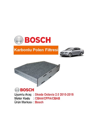 Skoda Octavia 2.0 Tdı Karbonlu Polen Filtresi 2010-2015 [Bosch ]