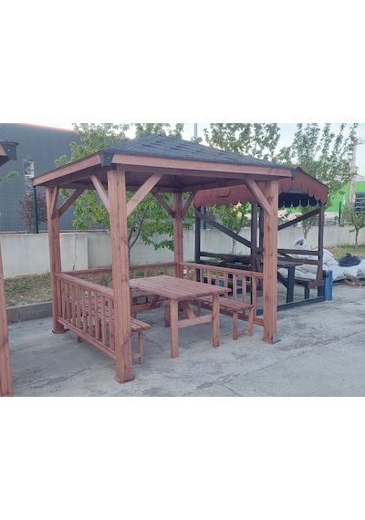 Emprenyeli Maun Ahşap Kamelya Çardak 6 M²