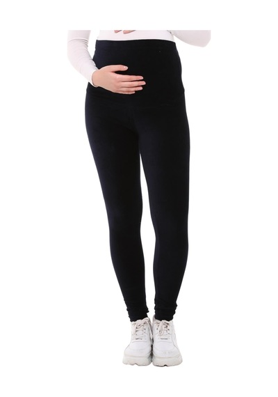 Luvmabelly Myra8051 Beli Ayarlanabilir Kışlık Kadife Hamile Tayt -lacivert-lacivert