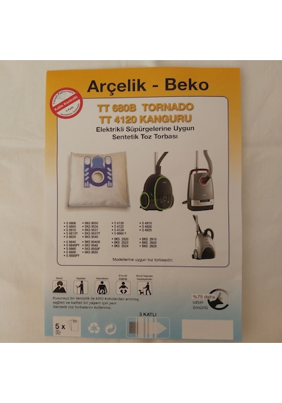 20 Adet Arçelik Uyumlu Beko Tt680B Tornado Tt4120 Kanguru